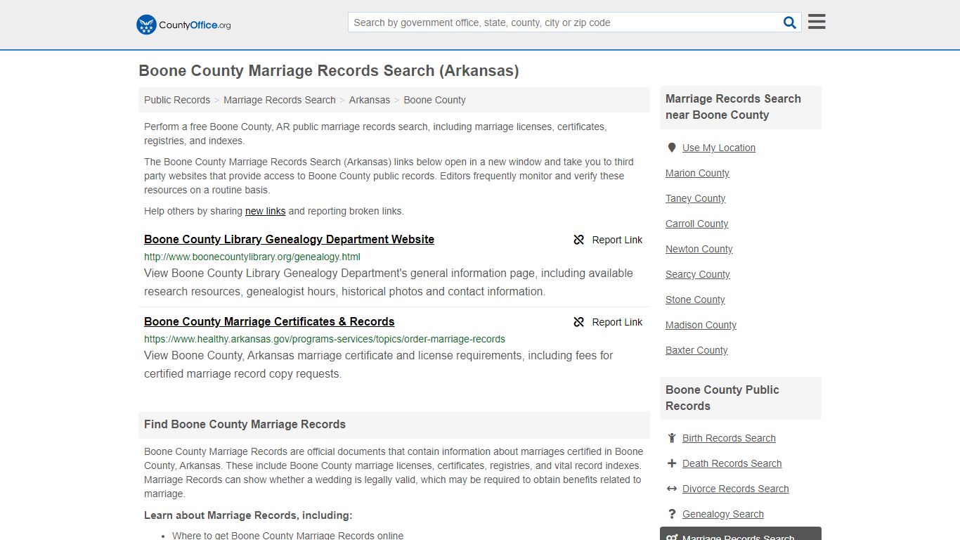 Marriage Records Search - Boone County, AR (Marriage ...