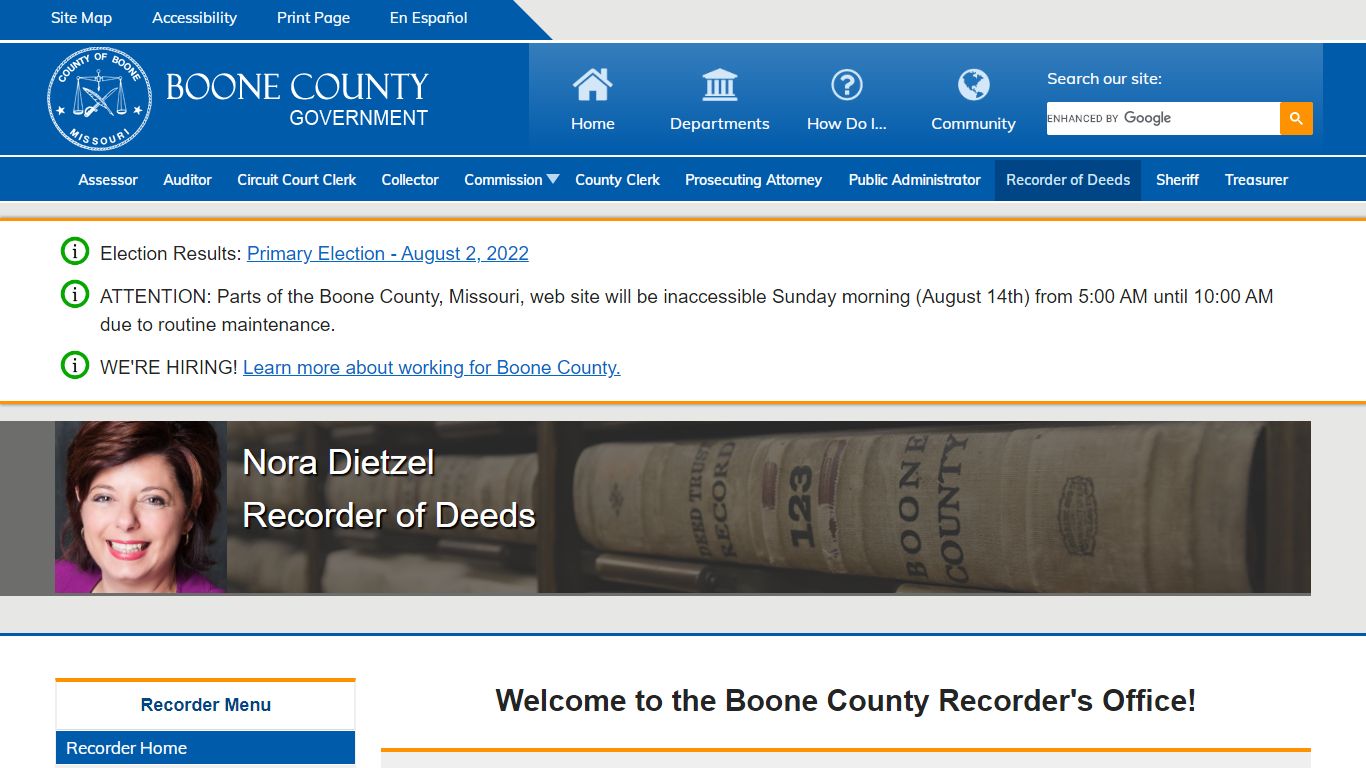 Boone County Recorder of Deeds